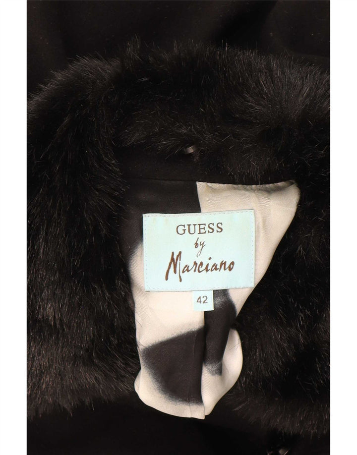 Damski płaszcz dwurzędowy Guess By Marciano IT 42, średnia czarna wełna