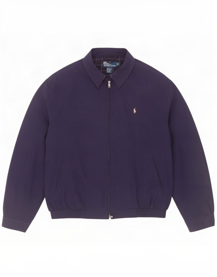 Męska kurtka bomberka Polo Ralph Lauren UK 40, duża granatowa, poliester