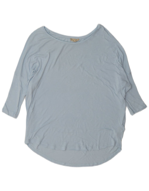 Damski top oversize Phase Eight z rękawem 3/4, UK 8 Small, niebieska wiskoza