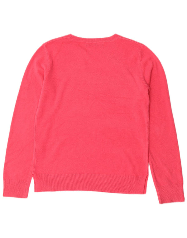 Marks & Spencer Damski sweter z okrągłym dekoltem UK 8 Mały różowy akryl
