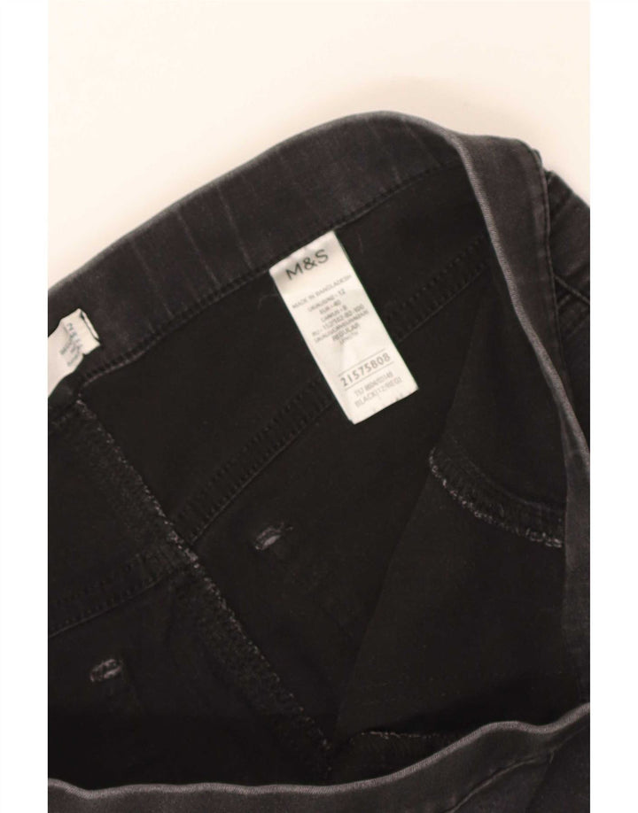 Marks & Spencer Damskie jeansy Jegging UK 12 Medium W30 L27 Czarna bawełna