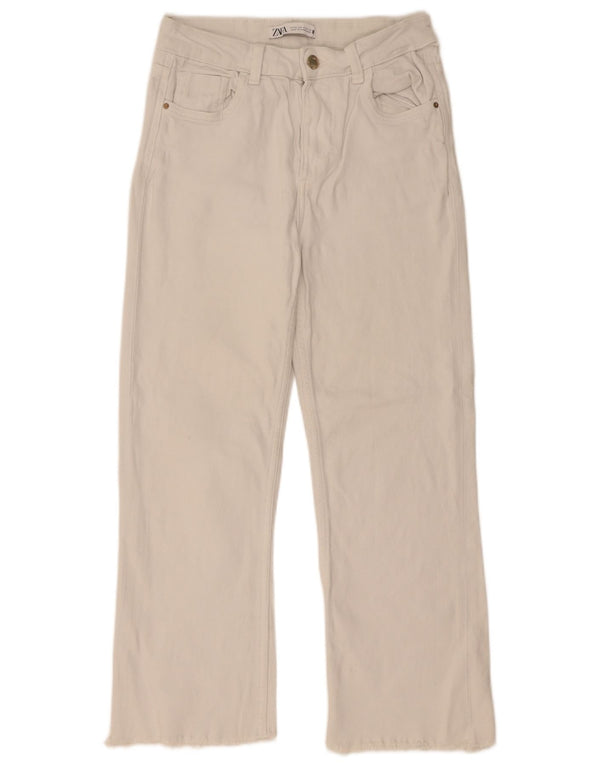 Krótkie jeansy damskie Zara EU 36 XS W26 L25 Biała bawełna