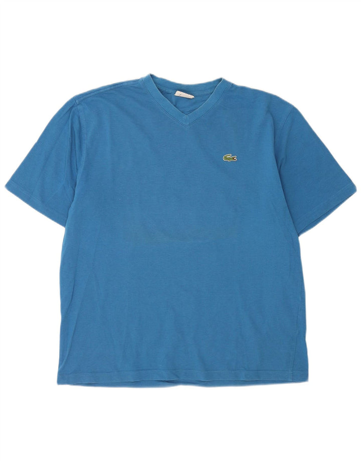 T-shirt męski Lacoste, rozmiar 5, duży, niebieski, bawełniany