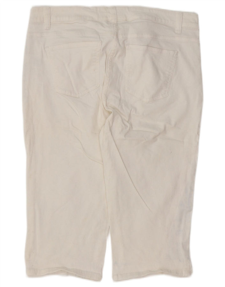 Damskie bermudy CHAPS W34, duże, białe, bawełniane