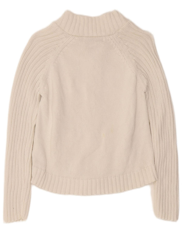 Zara Damski sweter Trafaluc Crop Full Zip Cardigan UK 14 Large White