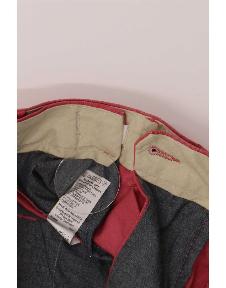 Marks & Spencer Męskie spodenki Chino o regularnym kroju W32 Średnioróżowy bawełniany