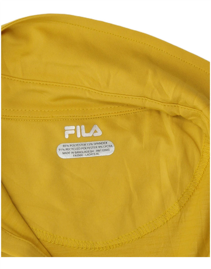 Damska koszulka polo Fila UK 18 XL Żółty poliester