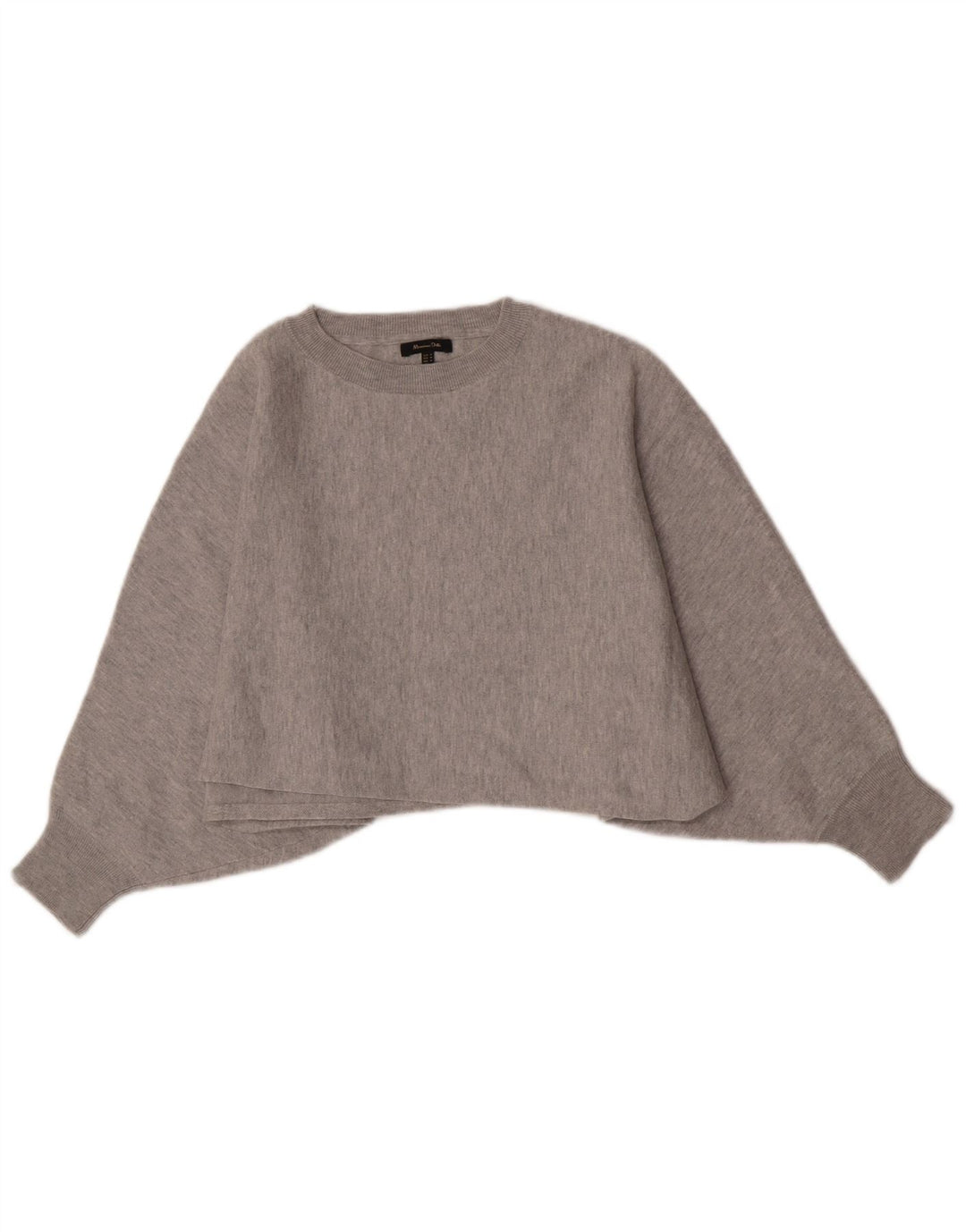 Damska bluza typu Crop Massimo Dutti UK 14, średnioszara, nakrapiana