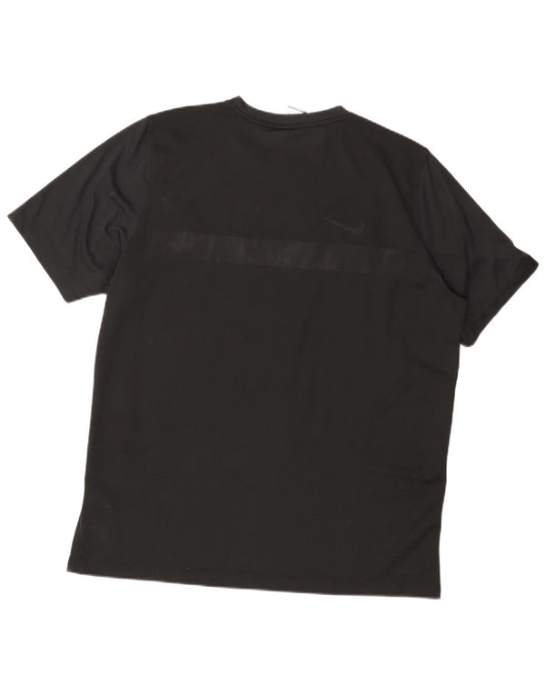 Męski T-shirt Nike Dri Fit Top 2XL Czarny poliester z blokami kolorów