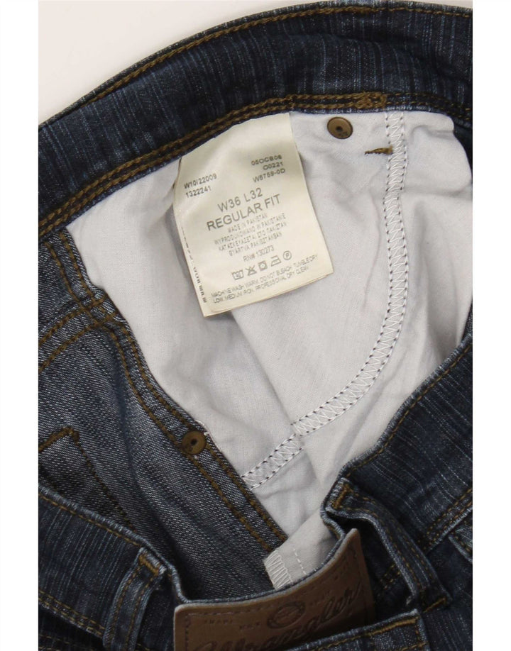 Męskie jeansy Wrangler o prostym kroju W36 L32, niebieskie, bawełniane