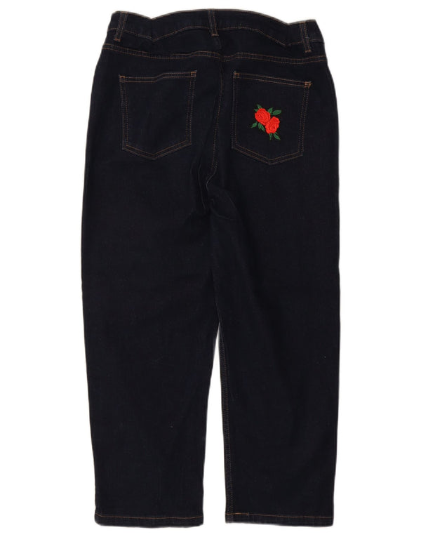 Damskie jeansy Marks & Spencer Graphic Cropped UK 14 Large W32 L22 Granatowe