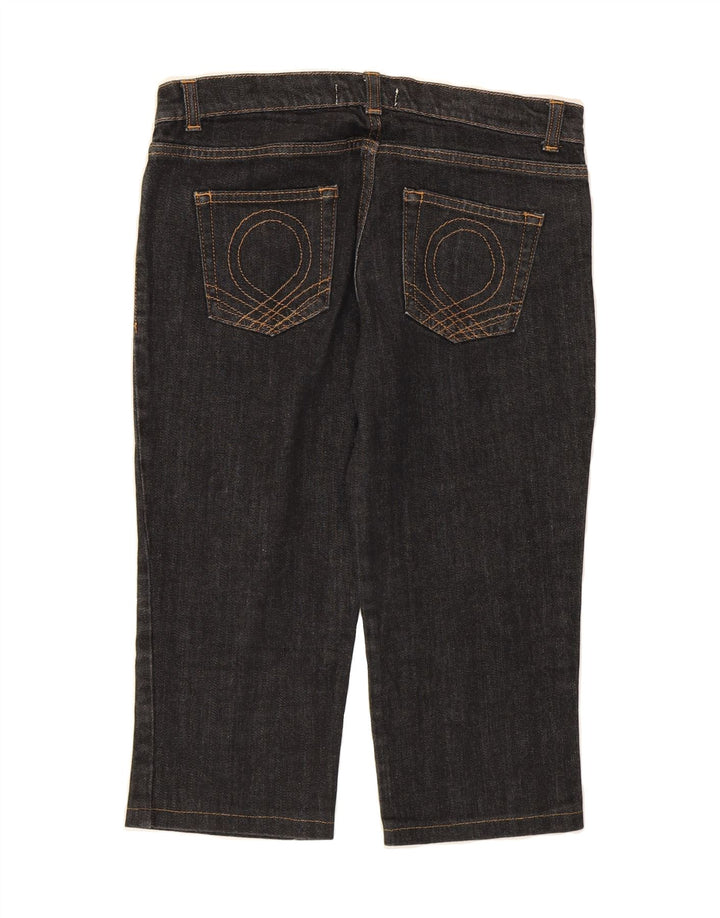 BENETTON Womens Capri Jeans IT 44 Medium W30 L17 Black Cotton Vintage Benetton and Second-Hand Benetton from Messina Hembry 