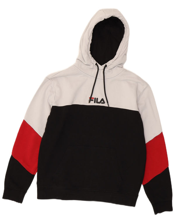 Męski sweter z kapturem Fila, bawełniany, średniej wielkości, w kolorze czarnym