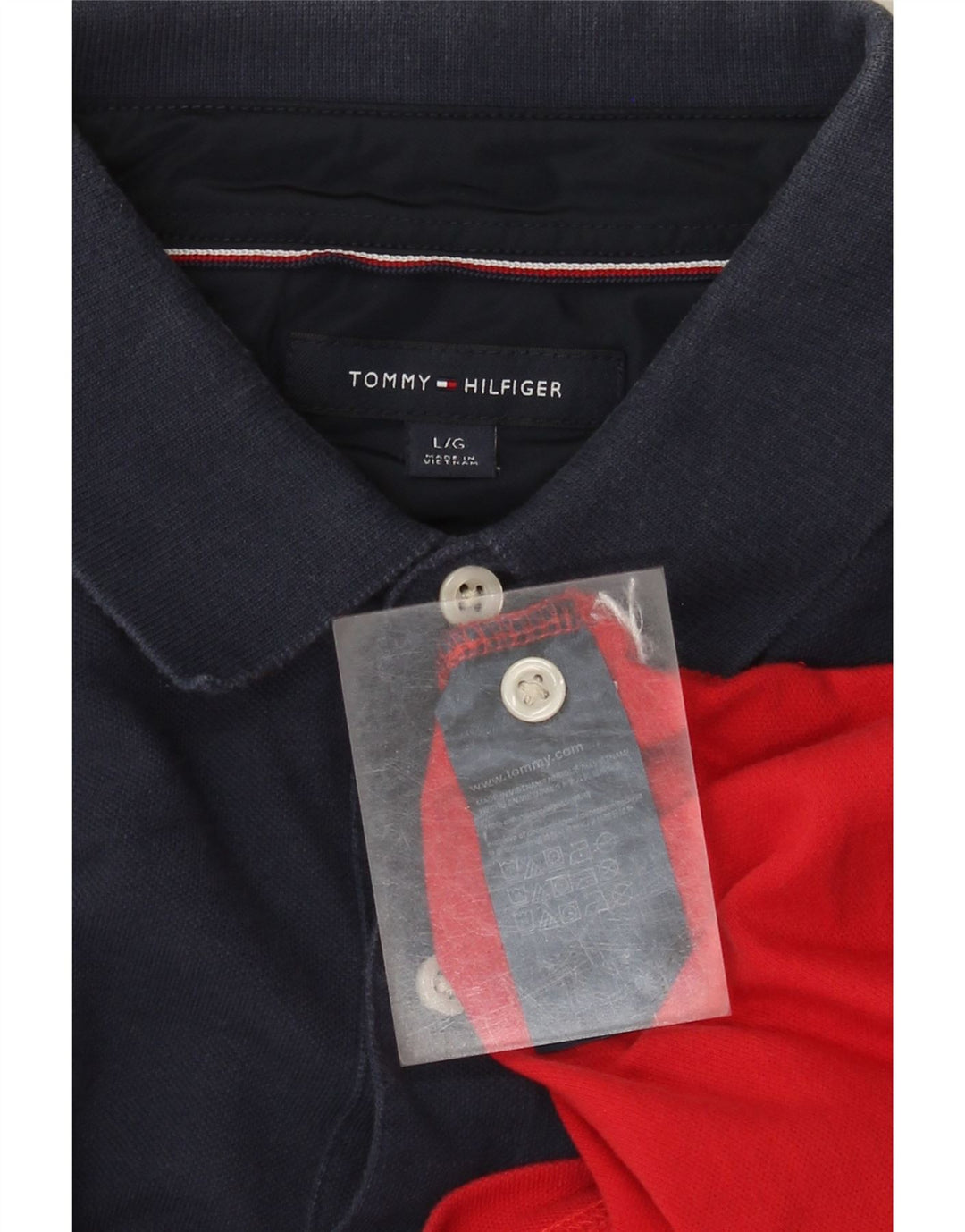Męska koszulka polo Tommy Hilfiger, duża, wielobarwna bawełna z blokami kolorów
