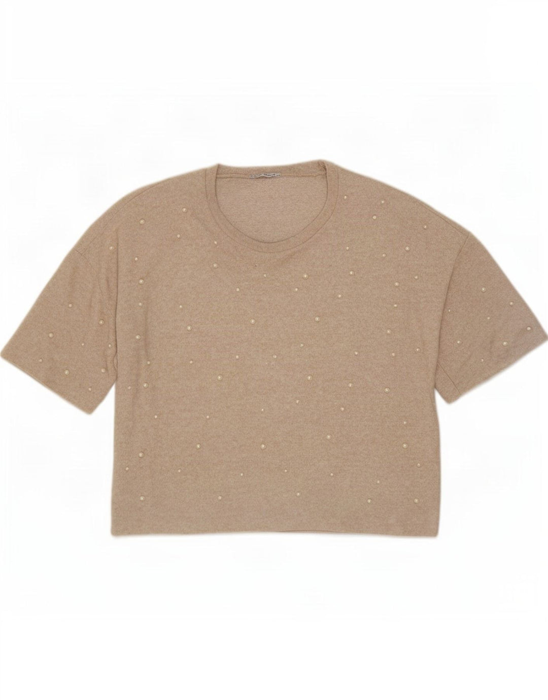 Bluzka damska Zara Trafaluc Oversize Top UK 10 Small Beige Spotted
