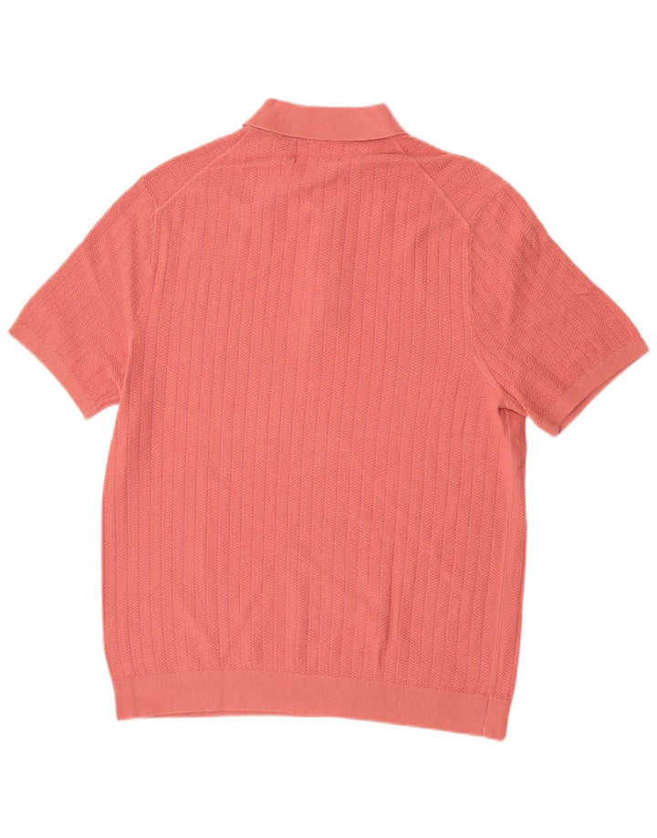 Męska koszulka polo Marks & Spencer, duża, różowa, bawełniana