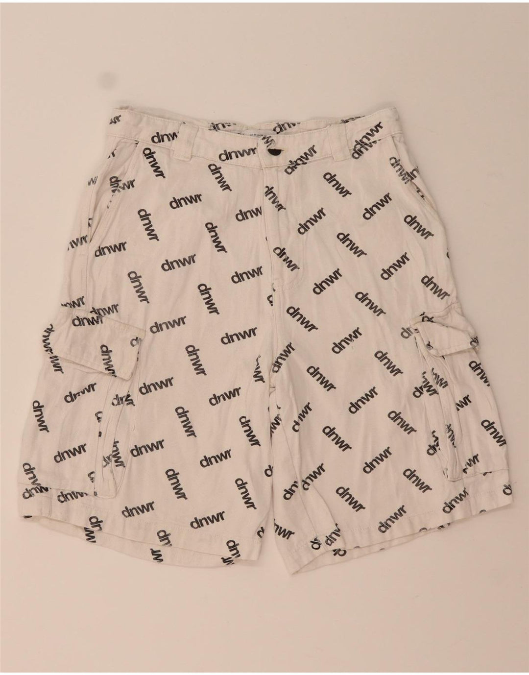 Męskie spodenki cargo Zara Graphic EU 38 Small W30 białe