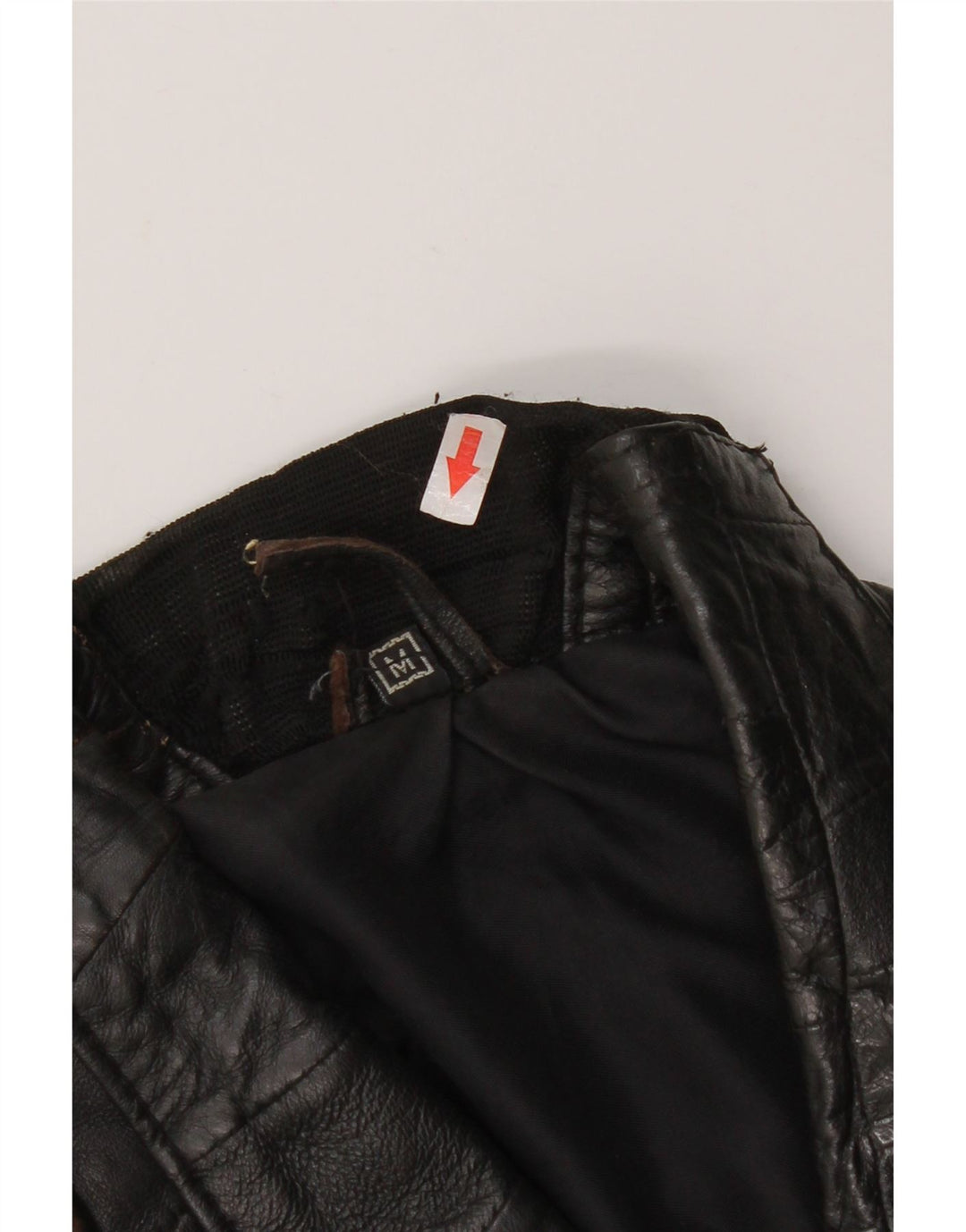 Vintage damska kurtka skórzana Bomber UK 12, średnia czarna skóra