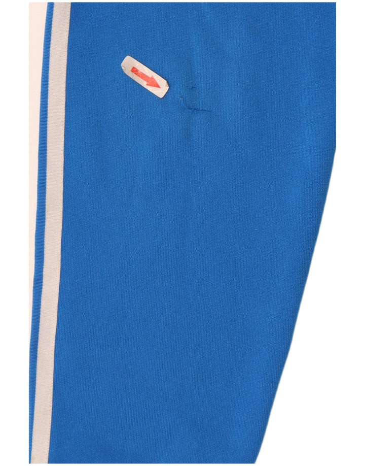 Męski sweter z kapturem i zamkiem błyskawicznym Adidas, średni niebieski poliester