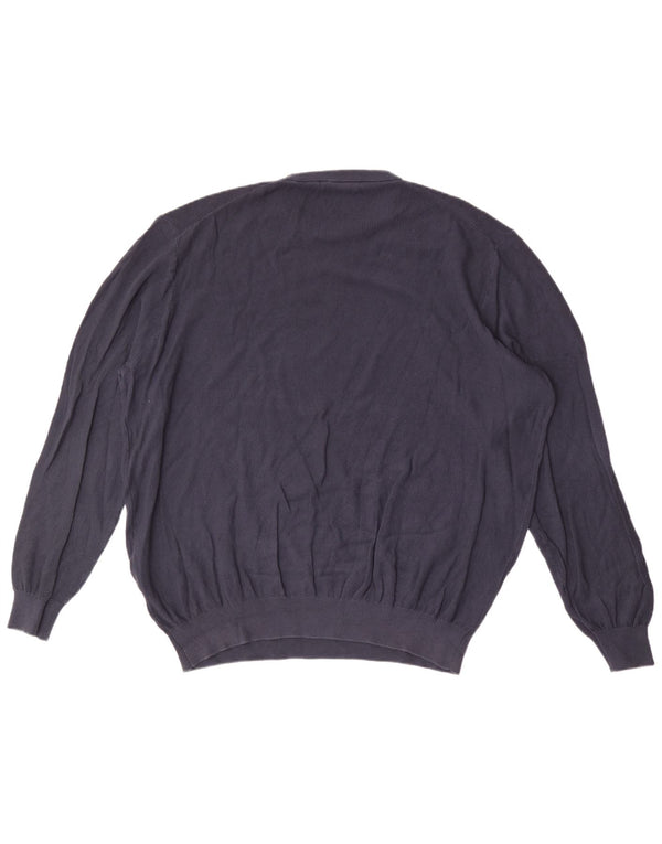 Męski sweter z okrągłym dekoltem Harmont & Blaine 3XL granatowy