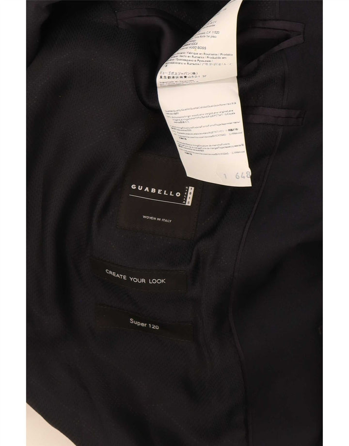 Męska marynarka zapinana na 2 guziki Hugo Boss EU 52 XL Granatowa wełna