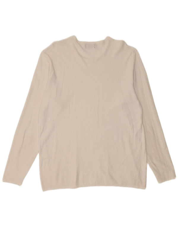 Damski top Zara z długim rękawem, UK 18 XL, biała jodełka