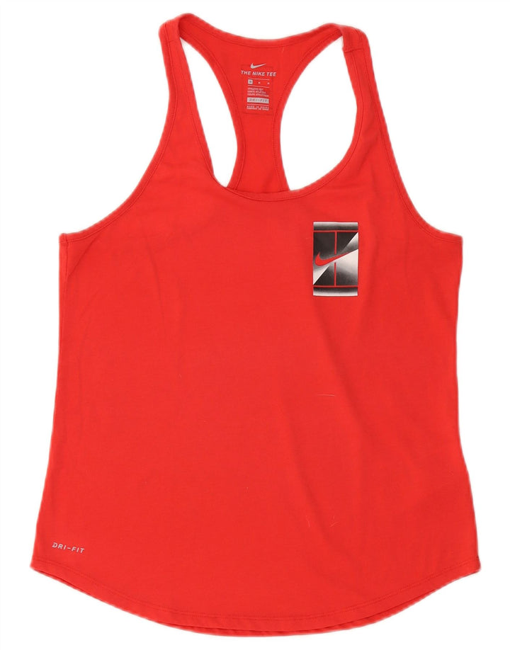 Damska kamizelka Nike Dri Fit Top UK 12, średni czerwony poliester