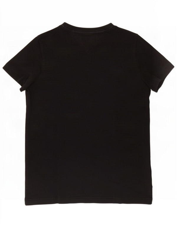 T-shirt damski Tommy Hilfiger Top UK 10, mały, czarny, bawełniany