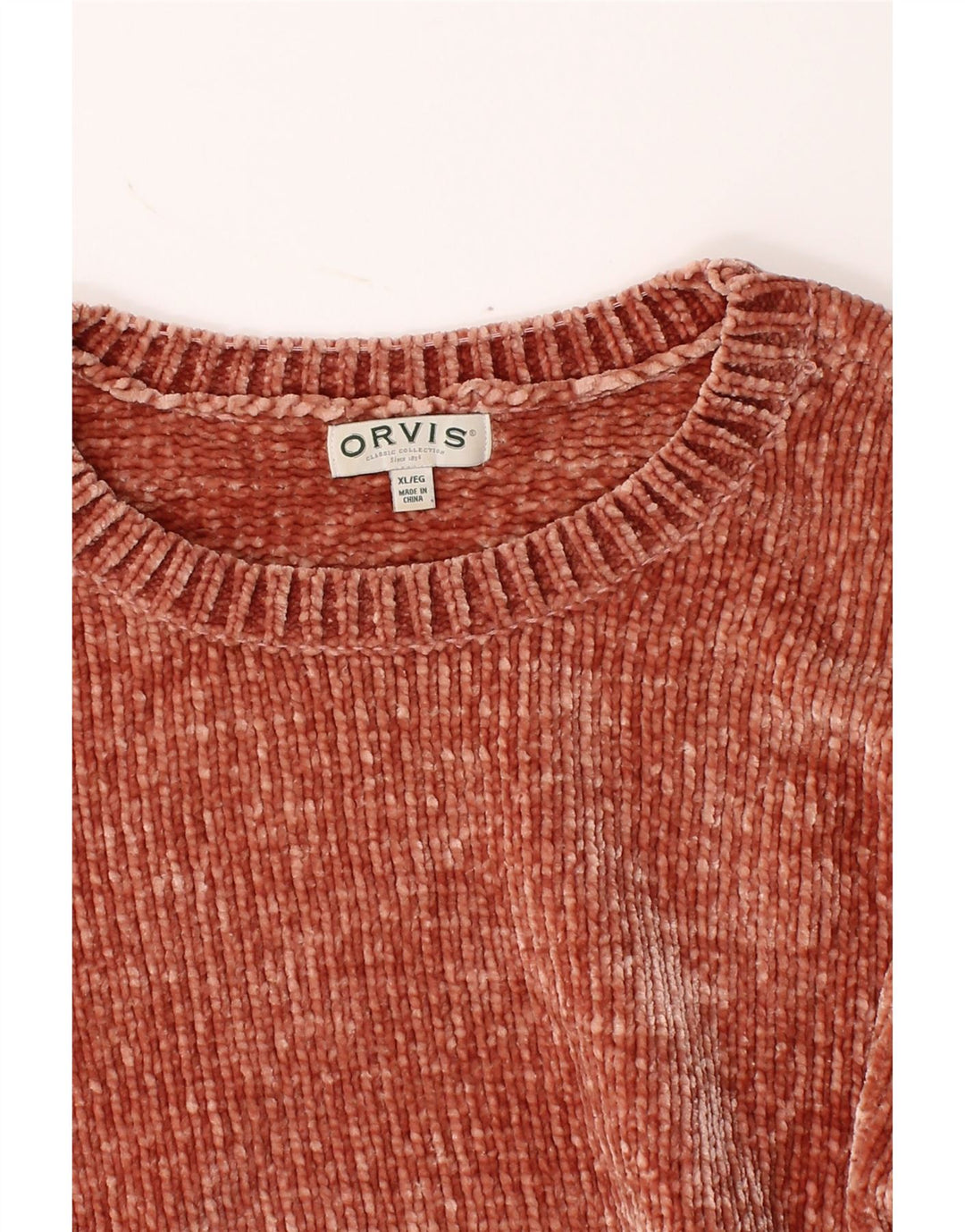 ORVIS Womens Boat Neck Jumper Sweater UK 18 XL Orange Polyester Vintage Orvis and Second-Hand Orvis from Messina Hembry 
