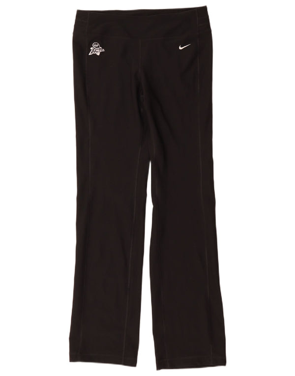 Damskie spodnie dresowe Nike Dri Fit UK 10, małe, czarne, poliestrowe