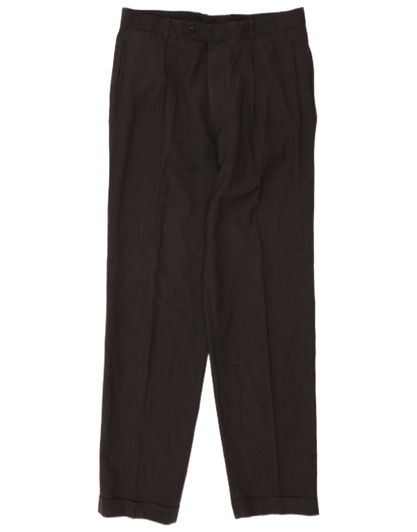 Męskie spodnie chino Hugo Boss IT 52 XL W32 L34 Szara dziewicza wełna