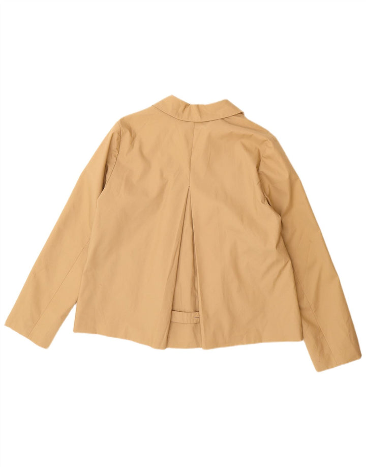 J. Crew Damski płaszcz groszkowy US 10, duży, beżowy, bawełniany