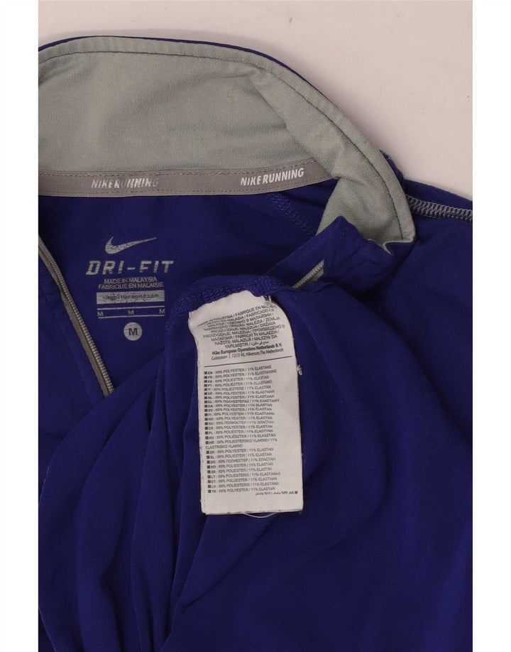 Damski dres Nike Dri Fit z zamkiem błyskawicznym na szyi, UK 12, średni niebieski