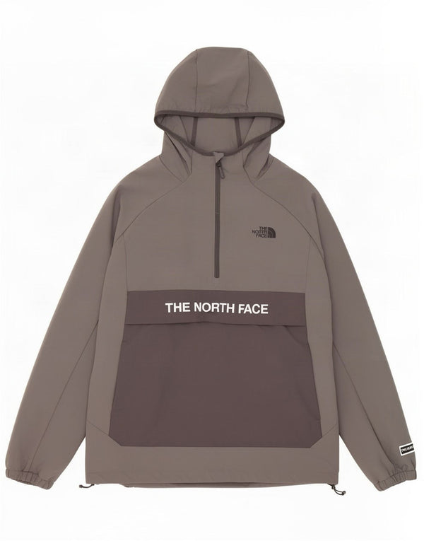 Męska kurtka dresowa The North Face Anorak, duża, szara, z blokami kolorów