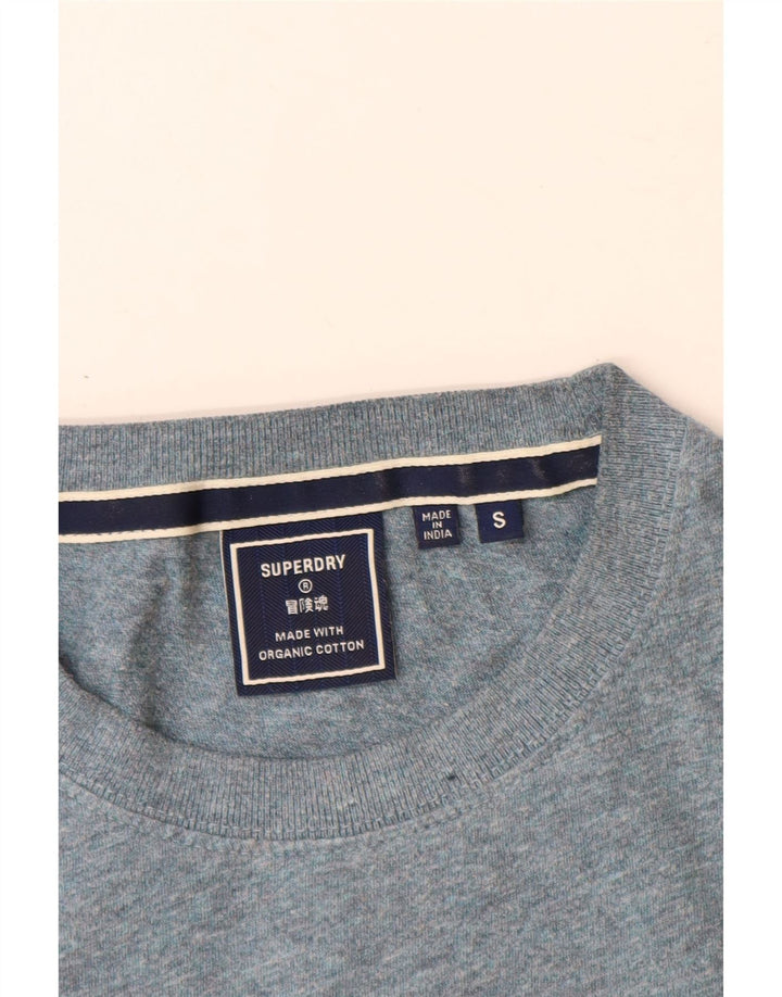 T-shirt męski Superdry, mały, niebieski, bawełniany