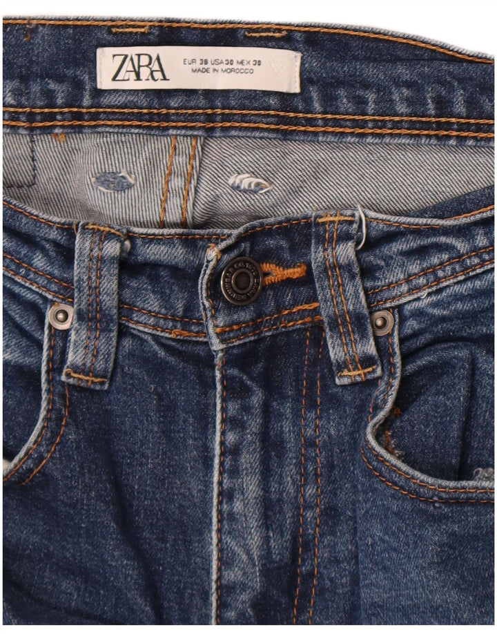 Męskie jeansy slim fit Zara EU 38 Small W30 L30 Niebieskie