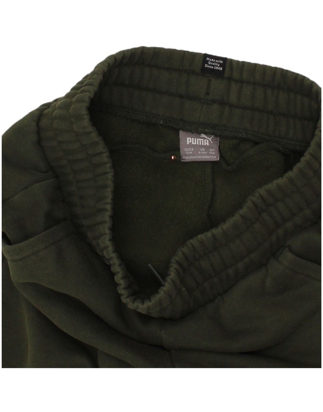 Chłopięce spodnie dresowe PUMA Joggery 9-10 lat, zielona bawełna