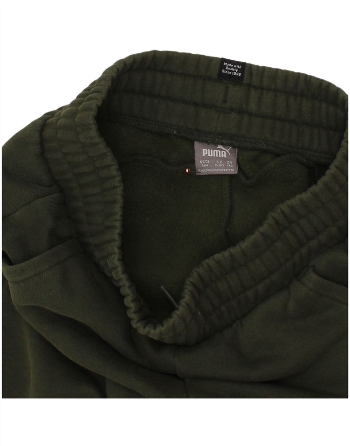 Chłopięce spodnie dresowe PUMA Joggery 9-10 lat, zielona bawełna