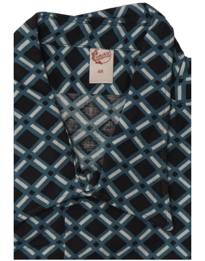 Koszula męska EICHSFELD KONFEKTION rozmiar 44 XL Niebieska geometryczna retro