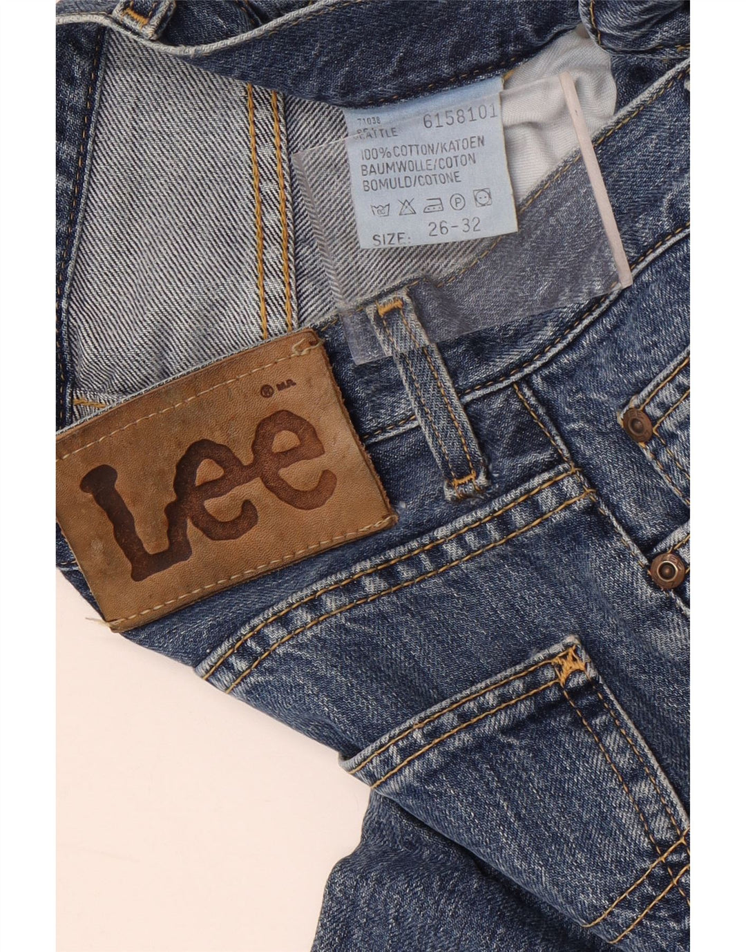 Damskie jeansy Lee Straight W26 L32 Niebieskie bawełniane