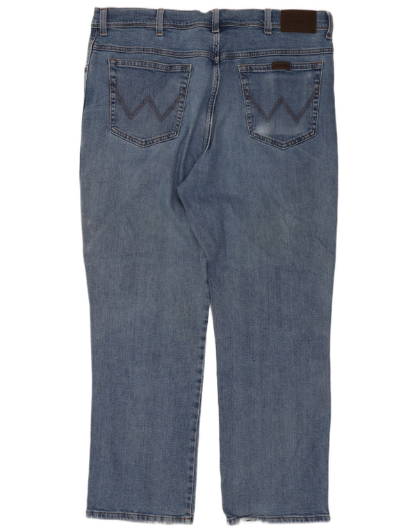 Męskie jeansy Wrangler o prostym kroju W40 L30, niebieskie, bawełniane