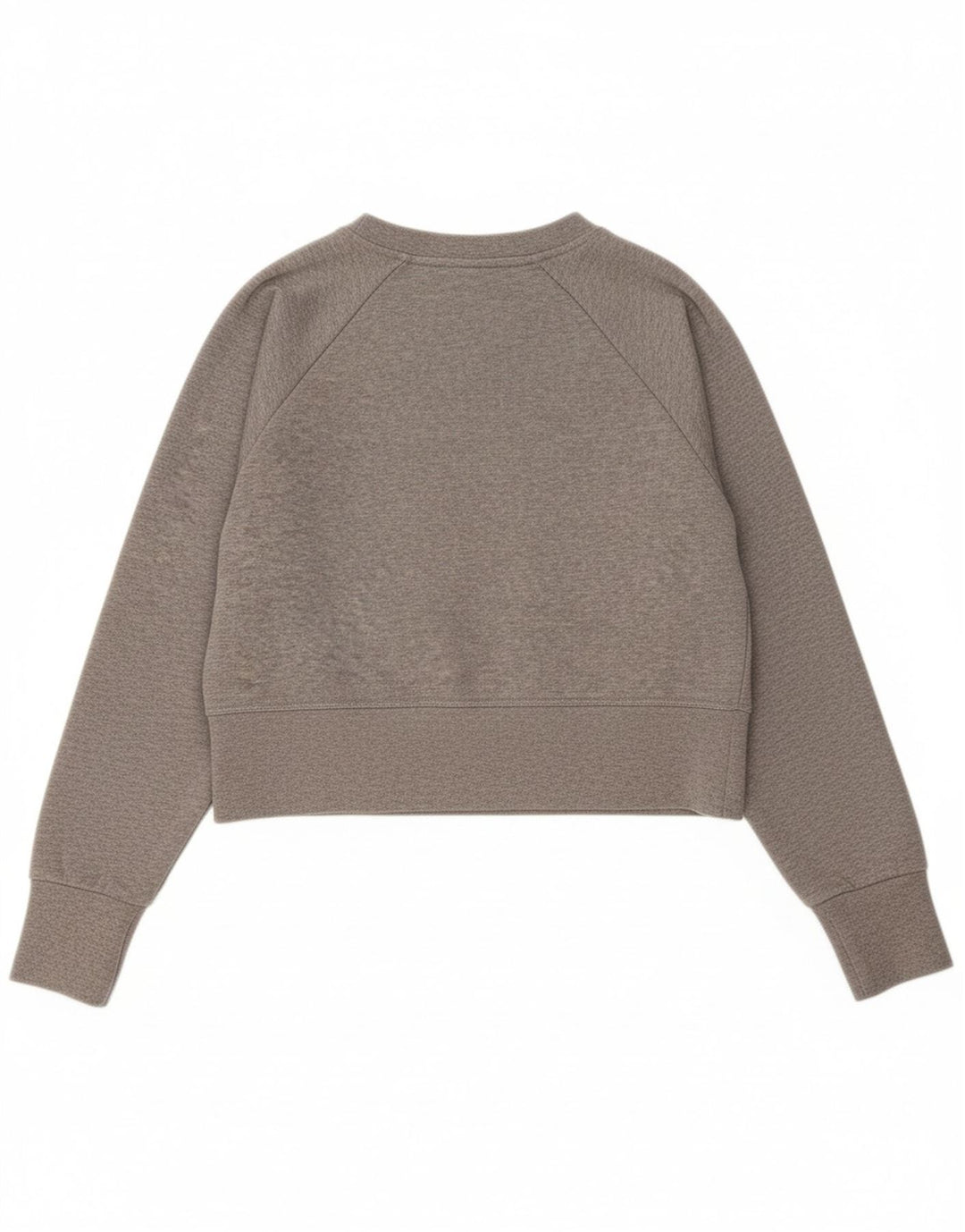 NIKE Womens Dri Fit Oversized Crop Sweatshirt Jumper UK 10 Small Grey
