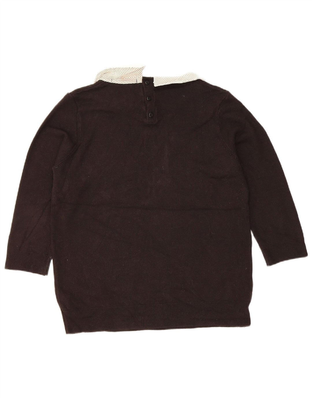 MARKS & SPENCER Womens Polo Neck Jumper Sweater UK 12 Medium Black