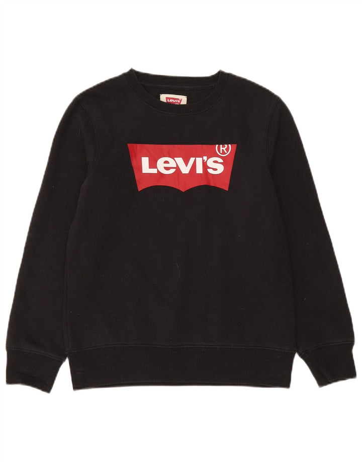Bluza chłopięca Levi's z grafiką, 11-12 lat, czarna bawełna