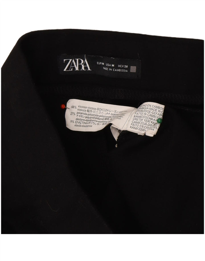 ZARA Womens Bootcut Casual Trousers Medium W28 L28 Black Viscose