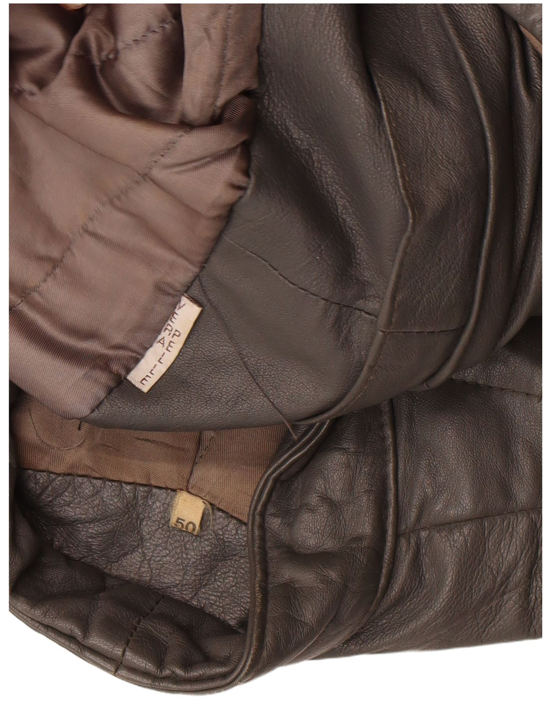 Vintage męska kurtka skórzana IT 50 duża szara skóra