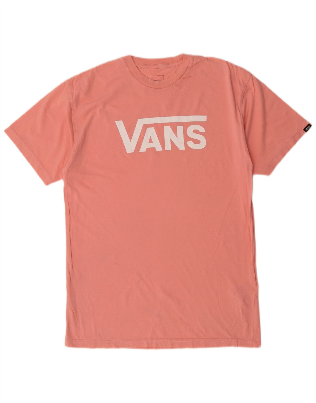 Męski T-shirt VANS o klasycznym kroju z grafiką, średni różowy, bawełniany