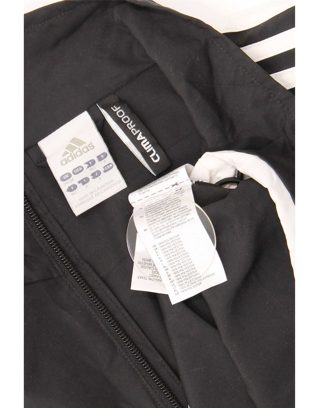 Adidas Męskie Clima Proof Pullover Dres Top UK 34/36 Mały Czarny