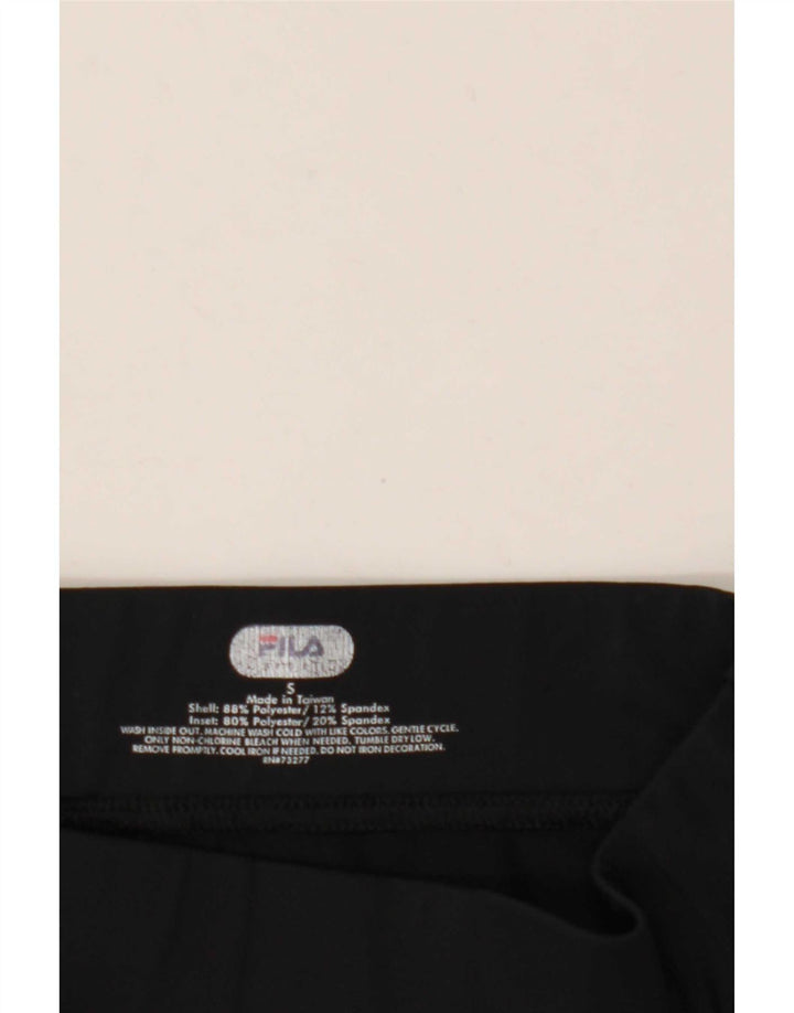 Damskie spodnie dresowe Fila Capri UK 10, małe, czarne, poliestrowe