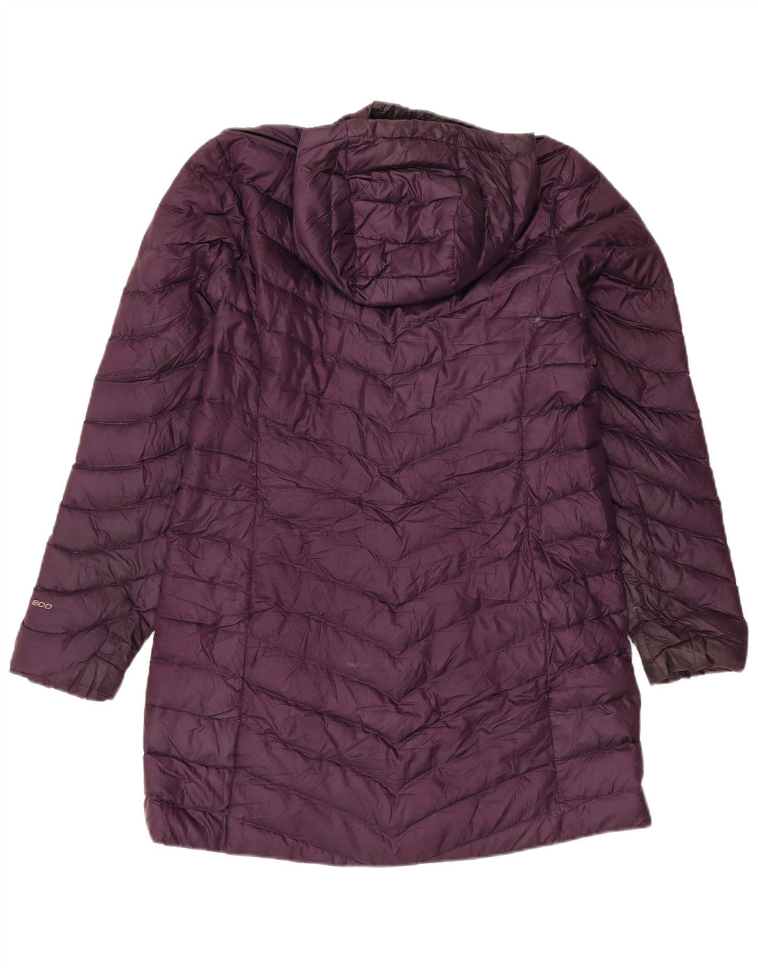Damski ocieplany płaszcz z kapturem The North Face UK 16, duży, fioletowy poliester